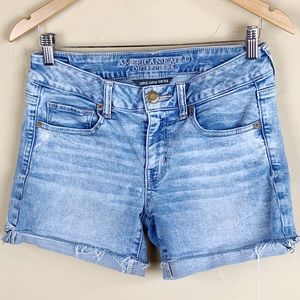 AE Super Stretch Midi Jean Shorts Size 8